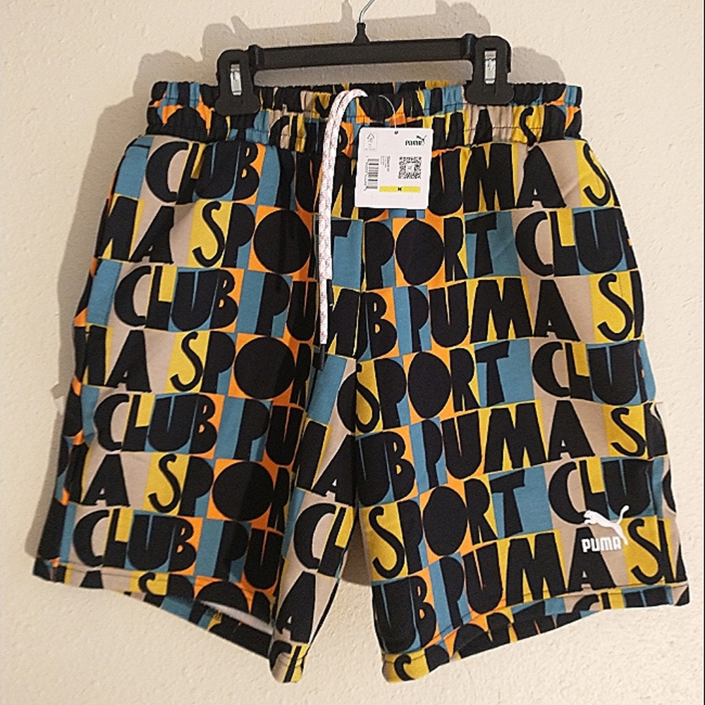 PUMA Men's 8 inch Track Shorts Size: Medium Color: Black